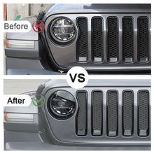 For 2018+ Jeep Wrangler JL & Gladiator JT Front Grille Inserts & Angry Bird Style Headlight Bezels Cover Trim RT-TCZ