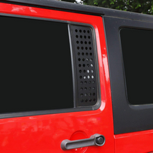 For 2007-2017 Jeep Wrangler JKU 4Doors Rear Door Window Glass Panel Cover Trim RT-TCZ