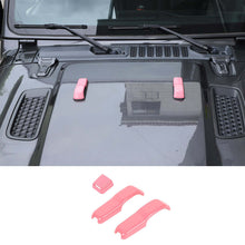For 2018+ Jeep Wrangler JL Engine Hood Bra Trim & Rear Wiper Nozzle Trim Cover 3Pcs RT-TCZ