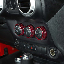RT-TCZ 5X Air Conditioner AC Switch CD Button Knob Ring Trim for Jeep Wrangler JK 11-17