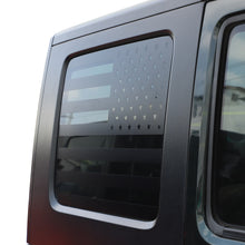 For 2007-2010 Jeep Wrangler JK JKU Rear Window American Flags Trim Sticker Decals Black RT-TCZ