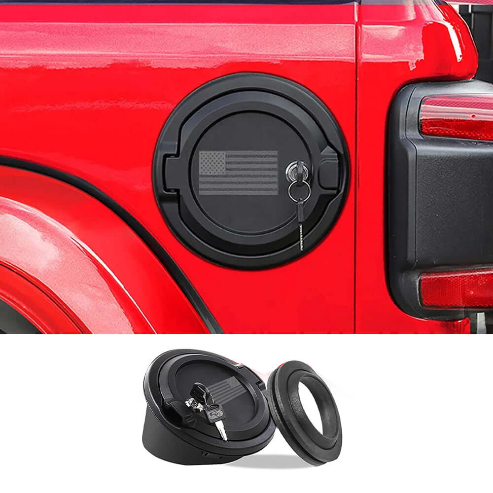 RT-TCZ Fuel Filler Door Cover Gas Cap Exterior Accessories For Jeep Wr - 4