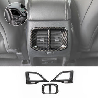 For Jeep Cherokee 2019+ Dashboard Side & Rear Air Vent Outlet Cover Trim Bezels