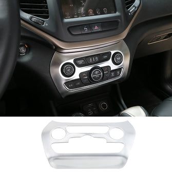 RT-TCZ Central Air Conditioner Switch Panel Trim Cover For Jeep Cherokee 2014-18 Silver