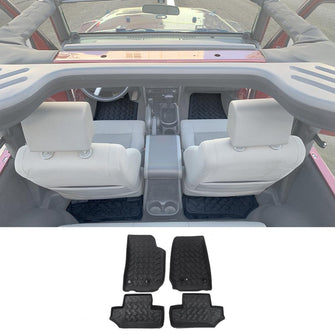 For 2007-2017 Jeep Wrangler JK 2-Door Waterproof Car Floor Foot Mats Replacement