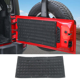 For 2007+ Jeep Wrangler TJ JK JKU JL JLU Black Car Trunk Saddlebag Tool Organizer Tail Door Storage Bag