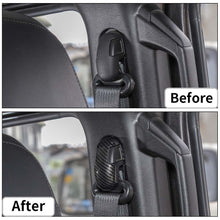 RT-TCZ 4Pcs Carbon Fiber Seat Belt Buckle Decoration Trim Cover Kit for 2018+ Jeep Wrangler JL JLU