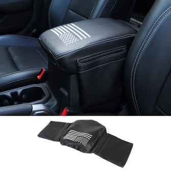 For Jeep Wrangler JL JLU & Gladiator JT 2018+ Armrest Box Pad Cover with Storage Bag  Leather