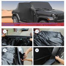 For 2018+ Jeep Wrangler JL JLU 4Door Car Rain Sunshade Half Cover UV Protection