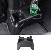 For 2018+ Jeep Wrangler JL JLU, Gladiator JT Rear Seat Cup Holder Floor Console Mounted Drink Holders Black