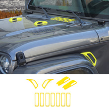 For 2018+ Jeep Wrangler JL JT Side Fender Engine Hood Hinge Air Inlet Trim RT-TCZ