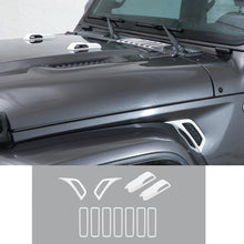 For 2018+ Jeep Wrangler JL JT Side Fender Engine Hood Hinge Air Inlet Trim RT-TCZ