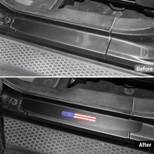 For 2018+ Jeep Wrangler JL JLU & Gladiator JT  Front & Rear Entry Guards Door Sill Plate Protectors Black Threshold Cover USA Flag