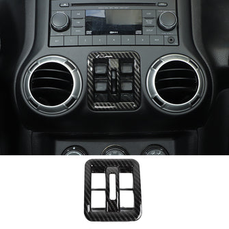 RT-TCZ Window Lift Switch Button Cover Trim For Jeep Wrangler JKU 11-17