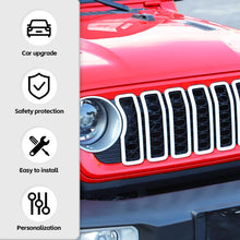 For 2024+ Jeep Wrangler JL & Gladiator JT Front Grille Inserts Guard Middle Mesh Decorative Ring Trim RT-TCZ