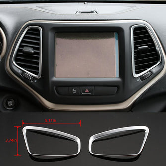 For 2014-2018 Jeep Cherokee Car GPS Navigation Air Vent Cover Trim RT-TCZ