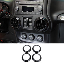 For 2011-2018 Jeep Wrangler JK JKU Center Console Dash Air Conditioner Vent Cover Trim 4PCS RT-TCZ