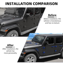 For JLU 2018+ 4-Doors Jeep Wrangler 22PCS Exterior Trim Kit Cover Decoration Trim Blue