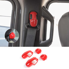 For 2018+ Jeep Wrangler JL JLU 4Pcs Carbon Fiber Seat Belt Buckle Decoration Trim Cover Kit RT-TCZ