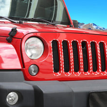 For Jeep Wrangler JK 2007-2017 Front Bumper Grille 3D Insect-proof Net Cover Black