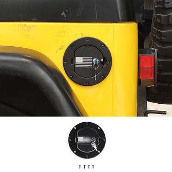 For 1997-2006 Jeep Wrangler TJ Car Locking Gas Fuel Filler Cap Door Tank Cover Black RT-TCZ