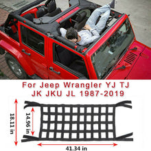 For Jeep Wrangler YJ TJ JK JL Multi-function Mesh Cargo Net Auto Roof Net Hammock