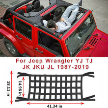 For Jeep Wrangler YJ TJ JK JL Multi-function Mesh Cargo Net Auto Roof Net Hammock RT-TCZ