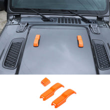For 2018+ Jeep Wrangler JL Engine Hood Bra Trim & Rear Wiper Nozzle Trim Cover 3Pcs RT-TCZ