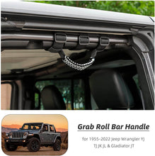 For Jeep Wrangler YJ TJ JK JKU JL JLU & Gladiator JT 4 x Roll Bar Grab Handles Paracord Grip Handles