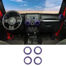 For 2011-2018 Jeep Wrangler JK JKU Center Console Dash Air Conditioner Vent Cover Trim 4PCS RT-TCZ