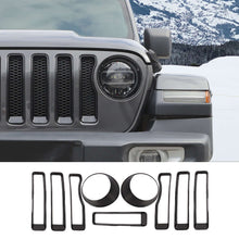 For 2018-2023 Jeep JL Front Grille Inserts Ring Trim & Headlight Cover RT-TCZ