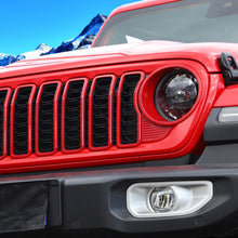 For 2024+ Jeep Wrangler JL/Gladiator JT Grille Insert+Front Headlight Cover+Center Mesh Trim Piece RT-TCZ