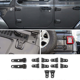 RT-TCZ 12X Side Door+ Hood+Spare Tire Hinge Cover For Jeep Wrangler JL 2018+