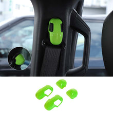 For 2018+ Jeep Wrangler JL JLU 4Pcs Carbon Fiber Seat Belt Buckle Decoration Trim Cover Kit RT-TCZ