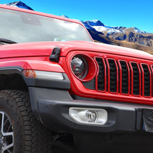 For Jeep Wrangler JL/Gladiator JT 2024+ Grille Insert+Front Headlight Cover Trim