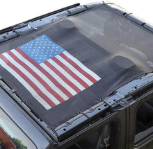 RT-TCZ Top Mesh Sunshade Cover UV Sun Protection for 2018+ Jeep Wrangler JLU 4 Door Interior Accessories American Flag