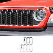 For 2024+ Jeep Wrangler JL & Gladiator JT Front Grille Inserts Guard Middle Mesh Decorative Ring Trim RT-TCZ