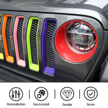 For 2018+ Jeep Wrangler JL / Gladiator JT 7 Colors Grille Inserts & Headlight Cover Trim ABS