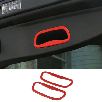 For 2014-18 Jeep Cherokee 2x Rear Trunk Bezel Handle Grab Cover Trim Ring