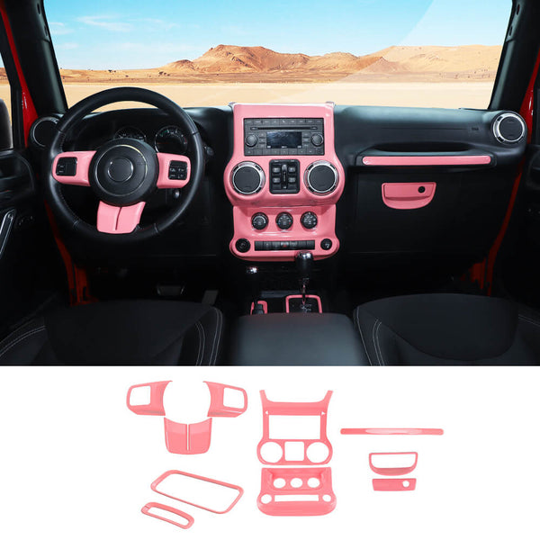 Red Interior Decor Trim Cover Kit for Jeep Wrangler 2011-2017 from Weathers  Auto Supply