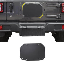 For 2018-2020 Jeep Wrangler JL & Unlimited Spare Tire Carrier Delete Filler Plate Tramp Stamp Tailgate Vent-Plate Cover with Aluminum (No Logo) RT-TCZ