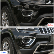RT-TCZ Exterior Front Fog Light Strip Decor Trim For Jeep Grand Cherokee 2014-16 Chrome