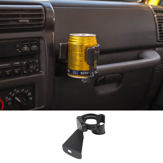 For 1997-2006 Jeep Wrangler TJ Multi-Function Drink Cup Phone Holder, 2 in 1 Bolt-on Stand Bracket Organizer RT-TCZ