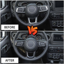 RT-TCZ Steering Wheel Trim Cover for 2018-2023 Jeep Wrangler JL JLU & Jeep Gladiator JT 3PCS ABS Interior Decoration Accessories