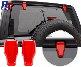 RT-TCZ for Jeep JL Rear Window Right & Left Hinge Covers Trim for 2018-2021 Jeep Wrangler JL JLU, Red 2pcs RT-TCZ