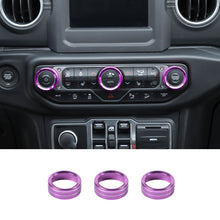 For 2018+ Jeep Wrangler JL JLU  & Gladiator JT Air Conditioner Switch Knob Cover Trim - Style B RT-TCZ