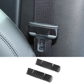 RT-TCZ Interior Seat Safety Belt Buckle Cover Trim for Jeep Cherokee 14+ & Compass 17+ Carbon Fiber