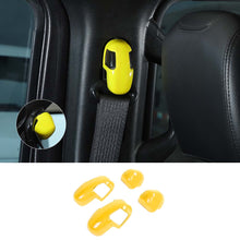 For 2018+ Jeep Wrangler JL JLU 4Pcs Carbon Fiber Seat Belt Buckle Decoration Trim Cover Kit RT-TCZ