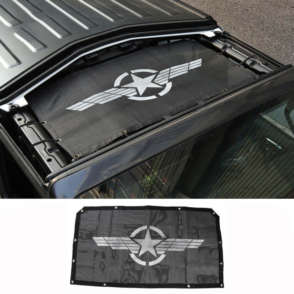 1997-2006 Jeep Accessory RT-TCZ Sunshade Mesh Bikini Top For Jeep Wrangler TJ 1997-2006 - UV Protection No-Drill Installation Jeep Sunroof Shade