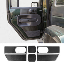 RT-TCZ Rear Door Decoration Sticker Trim Kit for Jeep Wrangler JKU 2007-2010 4Doors Carbon Fiber